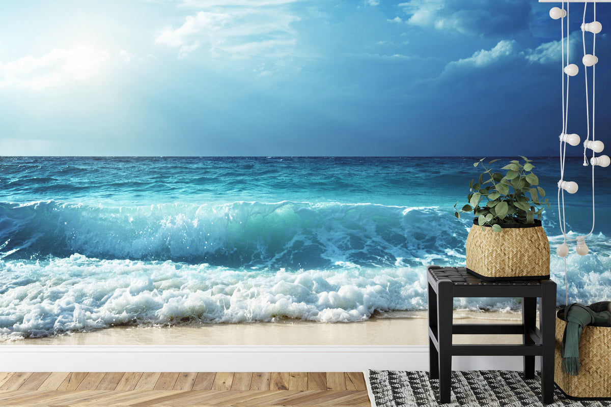 Fototapete Strand Meer Wellen – Maritime Urlaubsstimmung