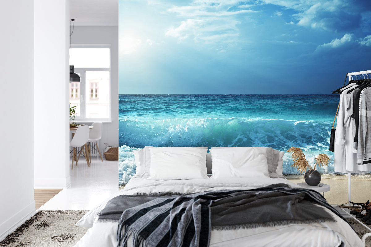 Fototapete Strand Meer Wellen – Maritime Urlaubsstimmung