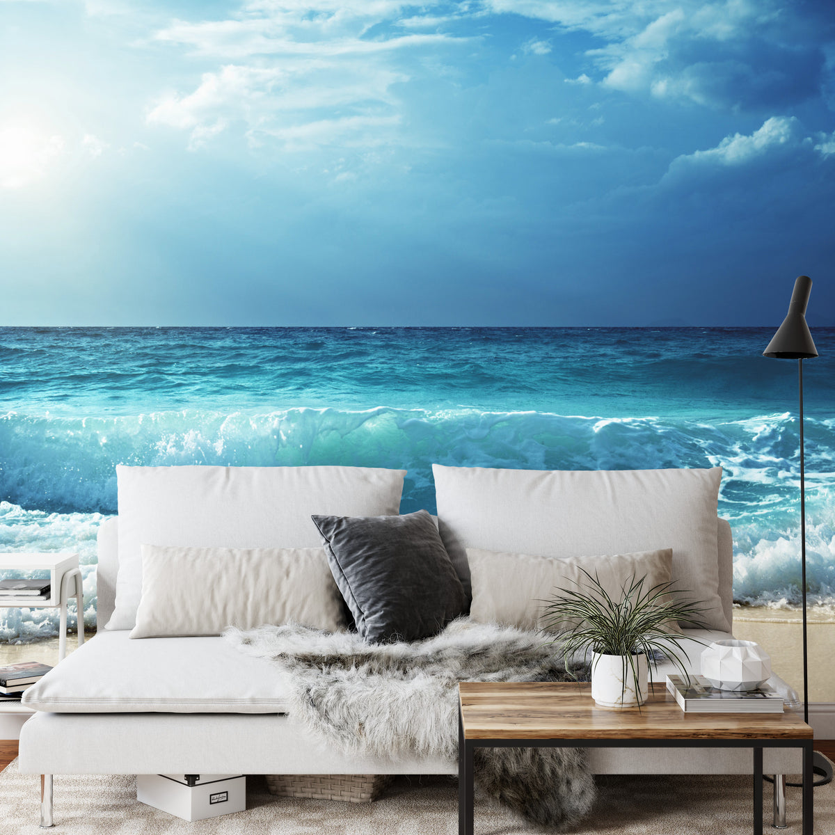 Fototapete Strand Meer Wellen – Maritime Urlaubsstimmung