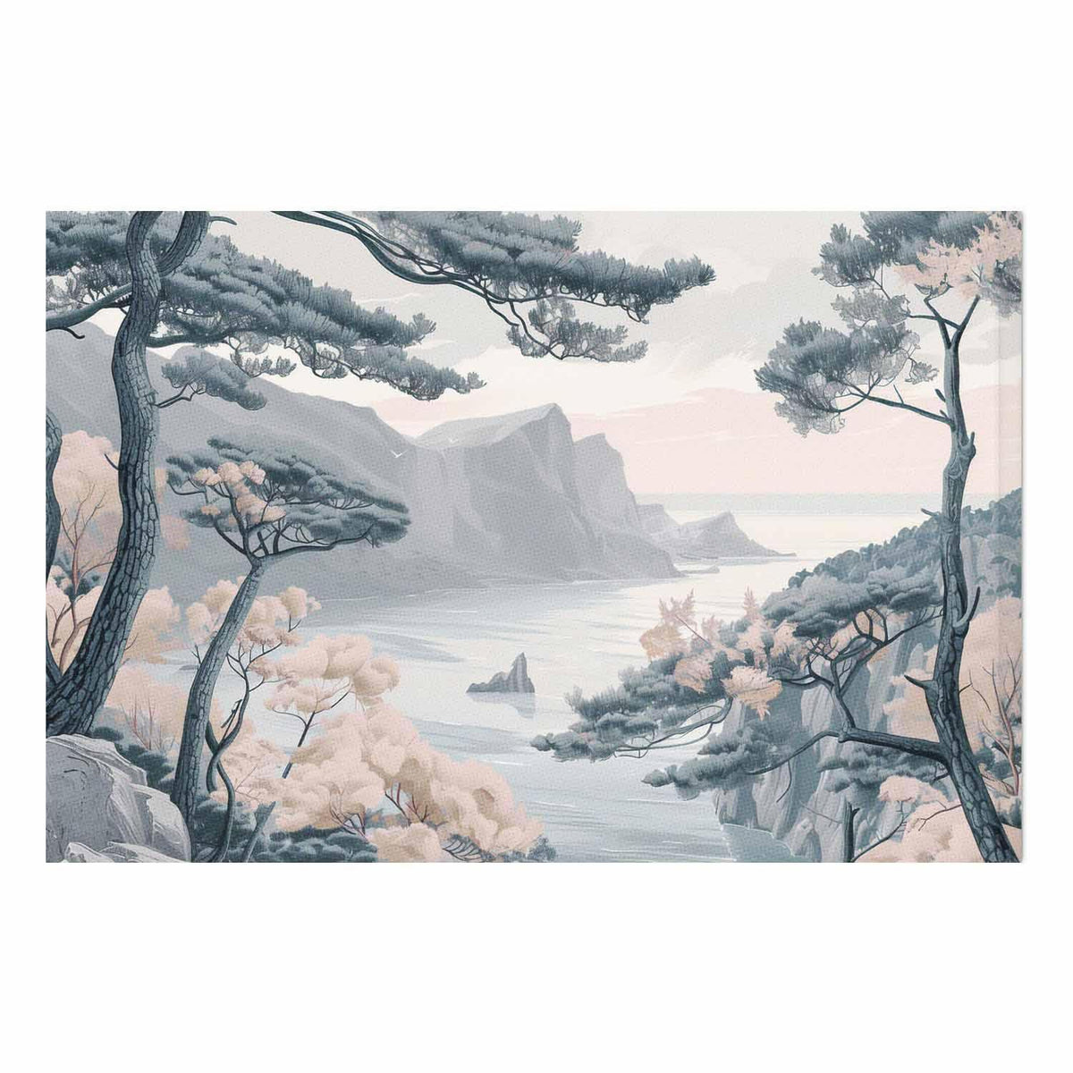 Poster - Blue Coast in Delicate Colors