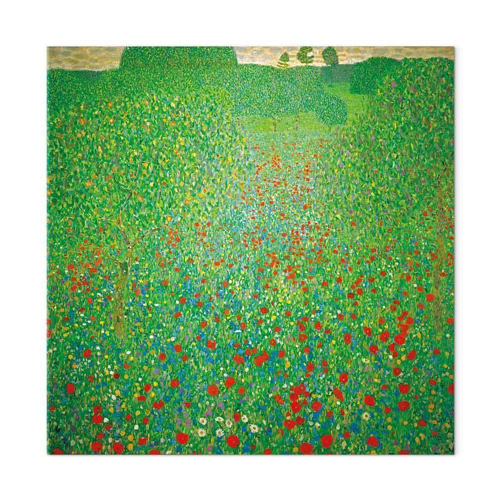 Leinwandbild - Gustav Klimt – Poppy Field
