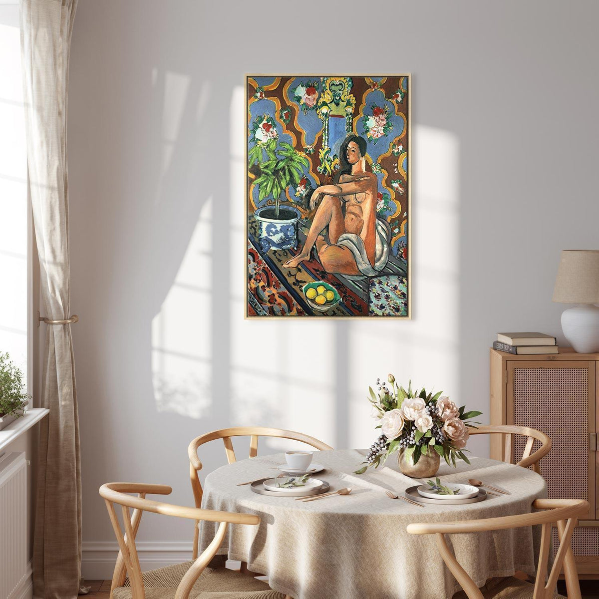Leinwandbild - Henri Matisse – Decorative Figure on Ornamental Ground