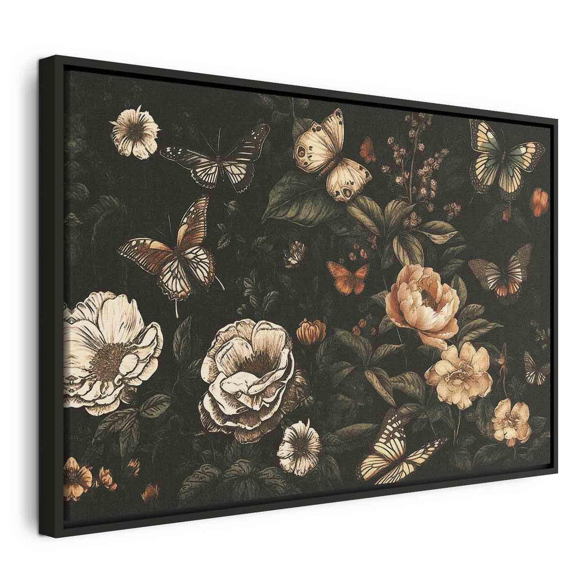 Leinwandbild Rustikaler Garten – Vintage Blumenarrangement