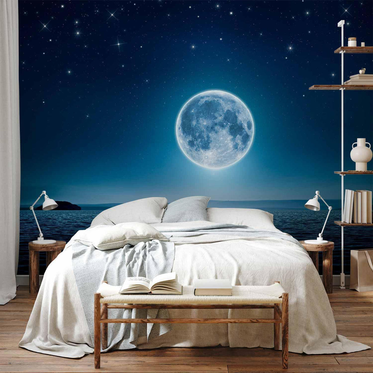 Fototapete - Moonlit night