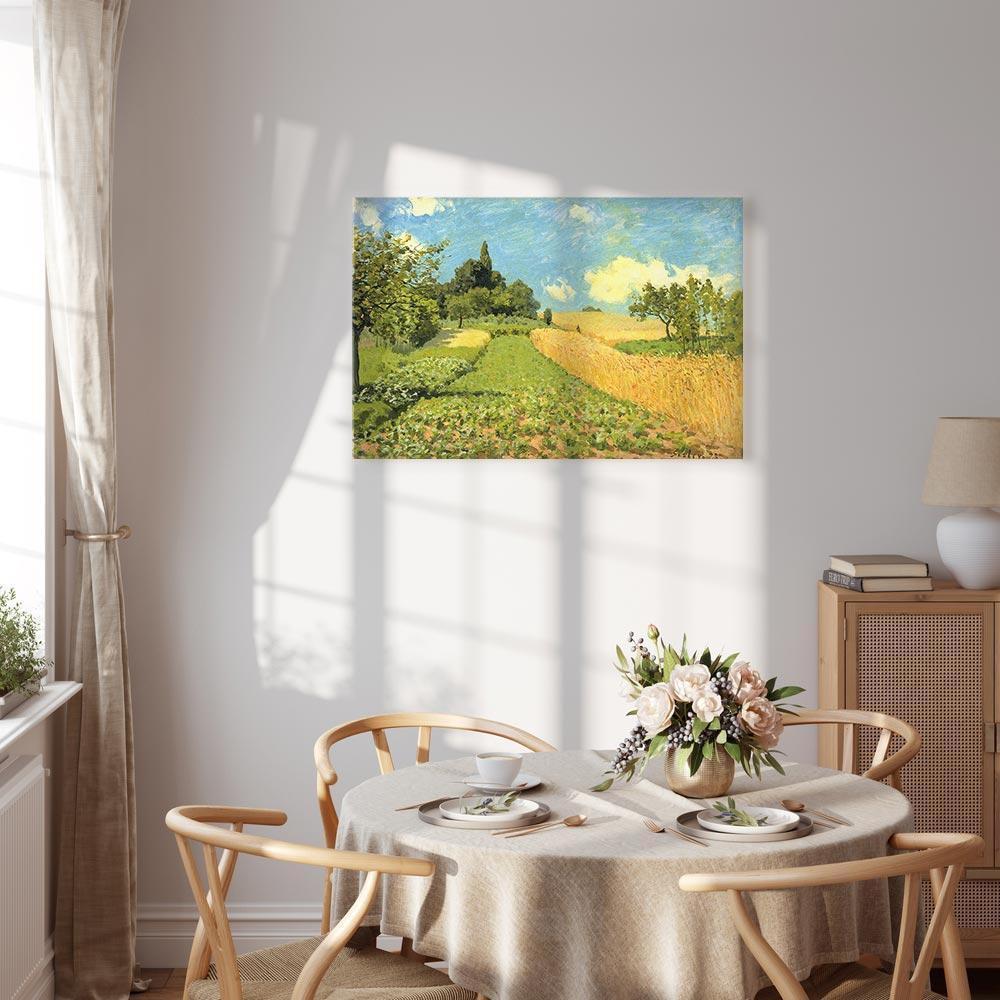 Leinwandbild - Alfred Sisley – Grain fields on the hills of Argenteuil