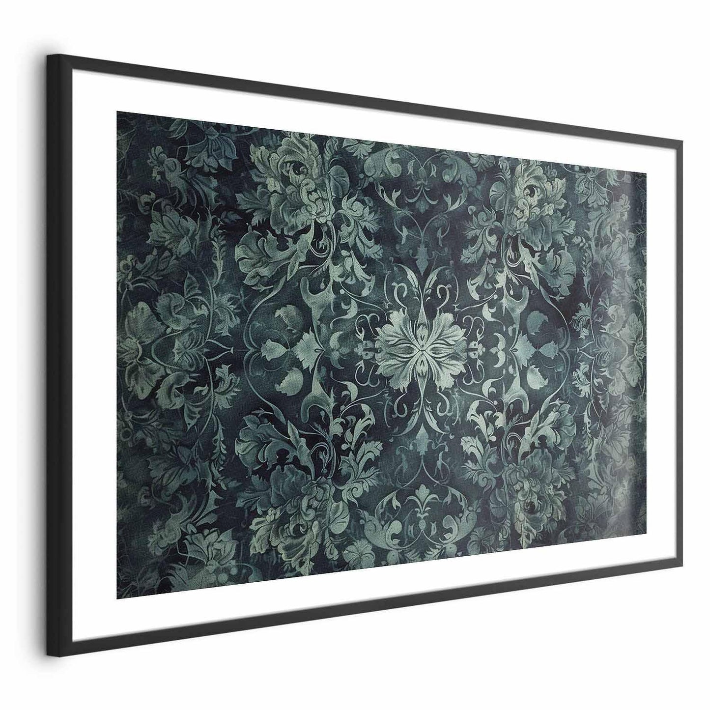 Poster - Carpet Ornaments in Emerald Shades Artgeist