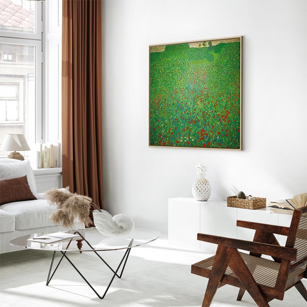 Leinwandbild - Gustav Klimt – Poppy Field