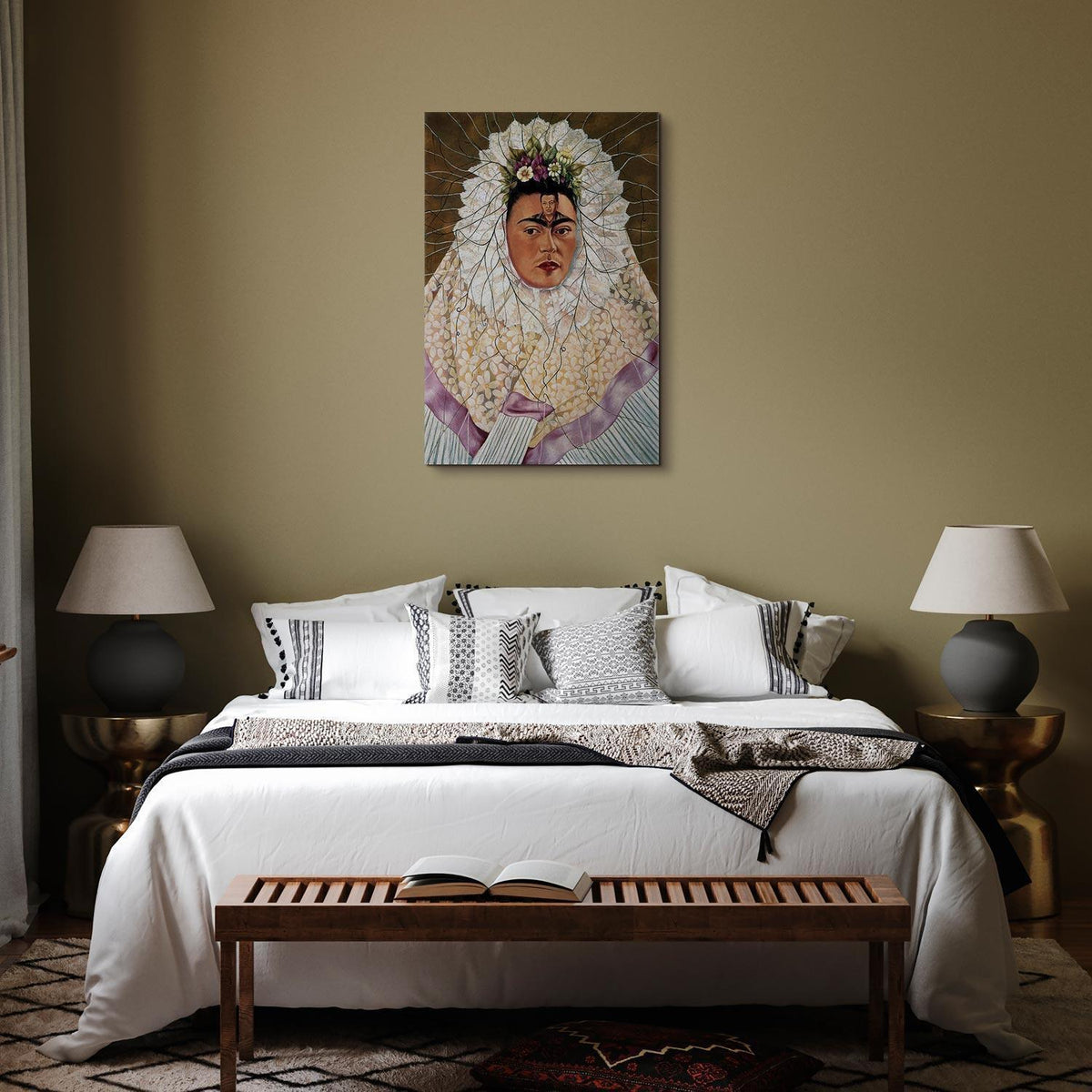 Leinwandbild - Frida Kahlo – Self-Portrait as a Tehuana (Diego on My Mind)