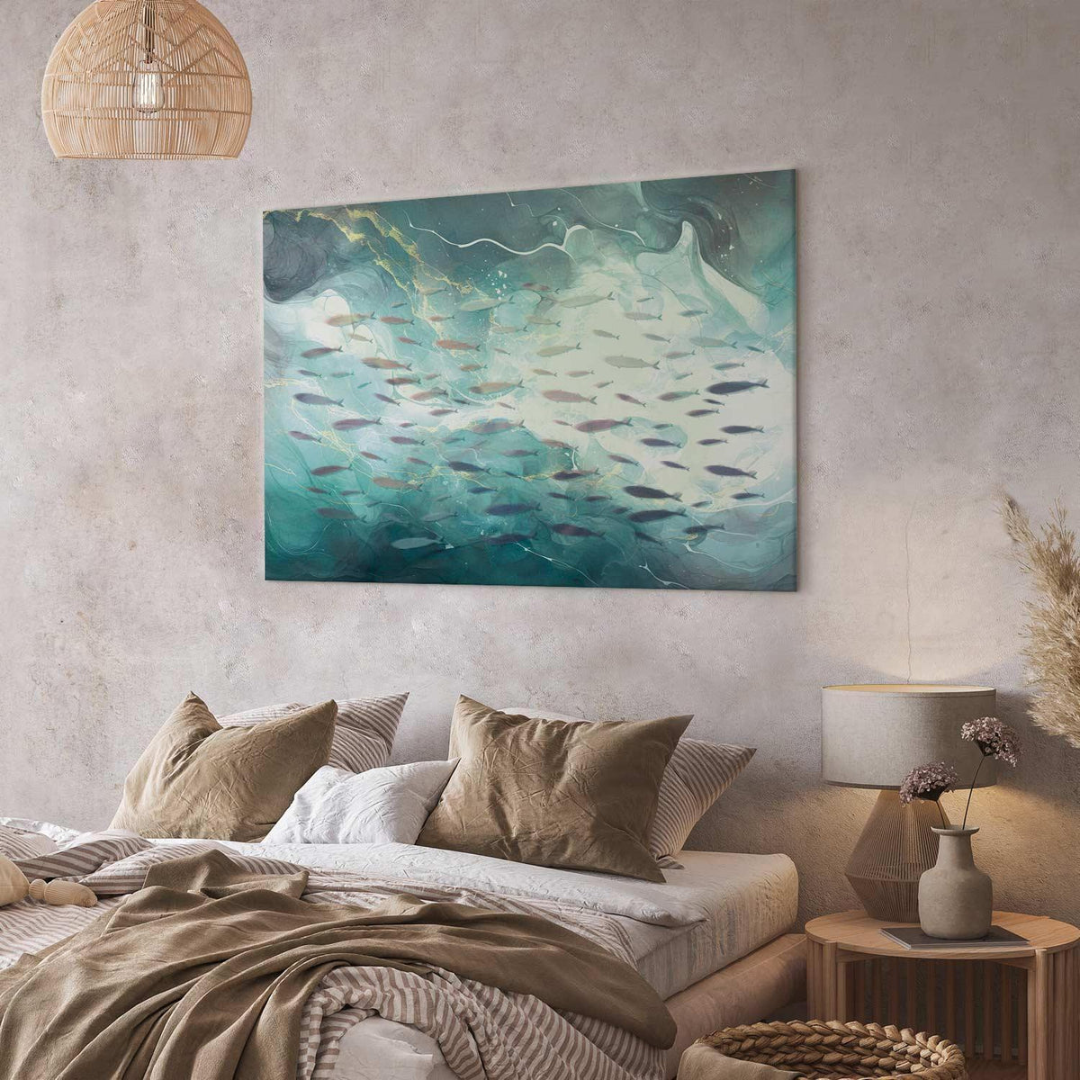 Leinwandbild - School of small fish