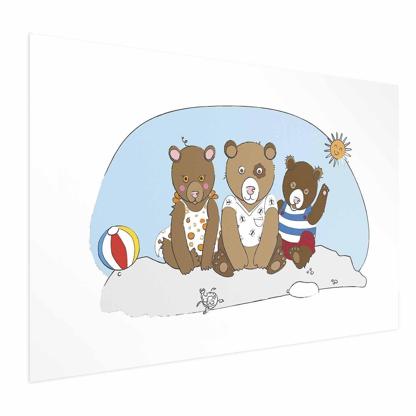 Poster - Bears on the Beach Artgeist