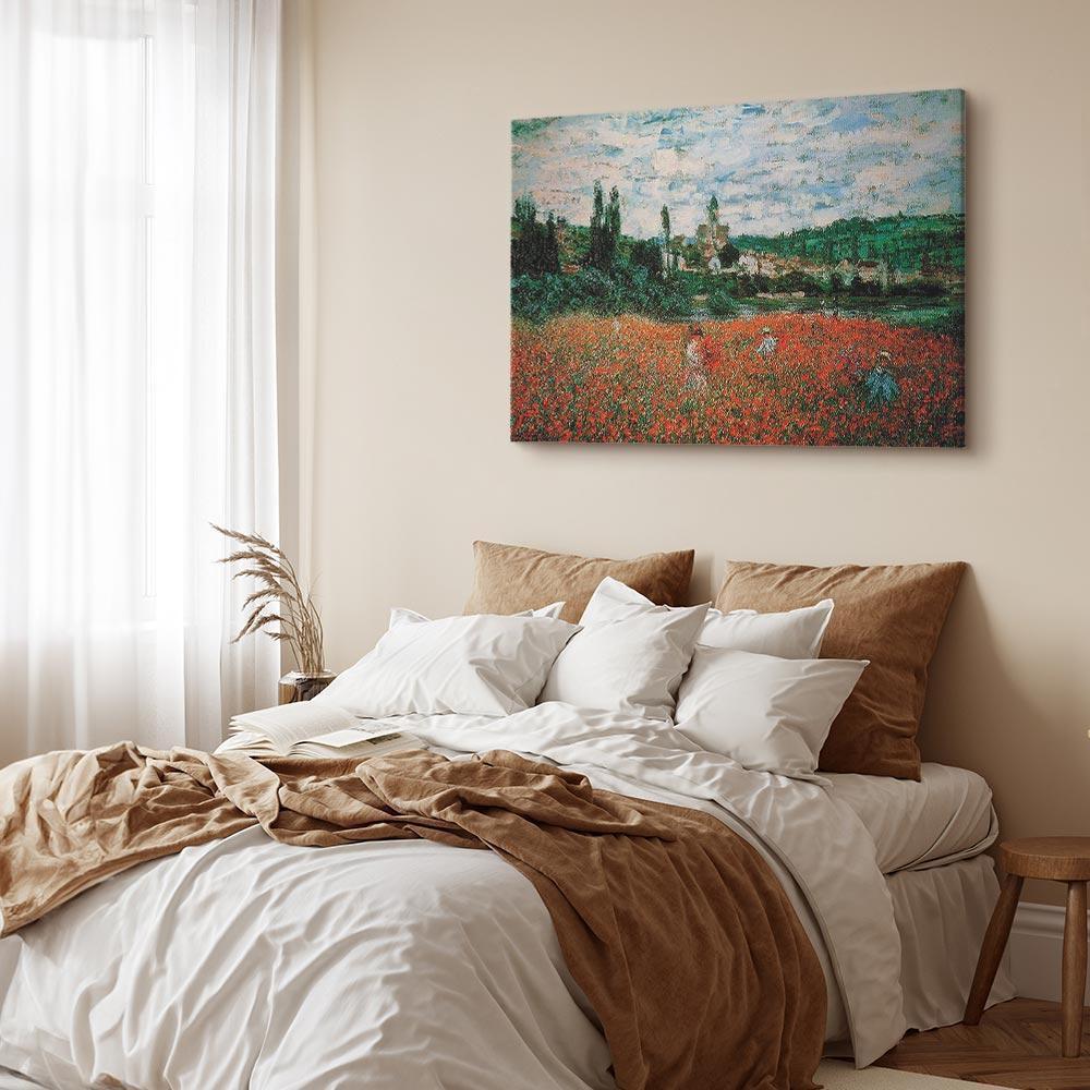 Leinwandbild - Claude Monet – Poppy Field near Vétheuil