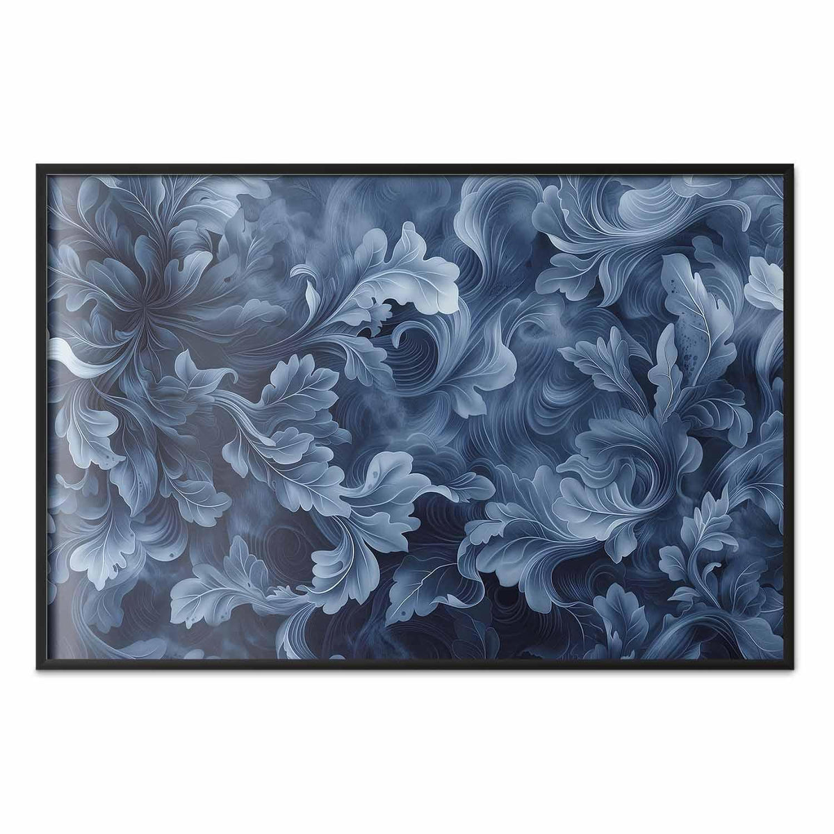 Poster - Dense, Dark Blue Abstract Ornaments