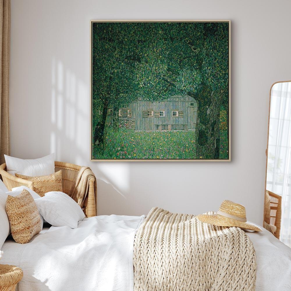 Leinwandbild - Gustav Klimt – Oberösterreichisches Bauernhaus
