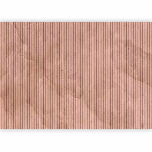 Fototapete - Pink reed - solid background with textured vertical stripes with pattern