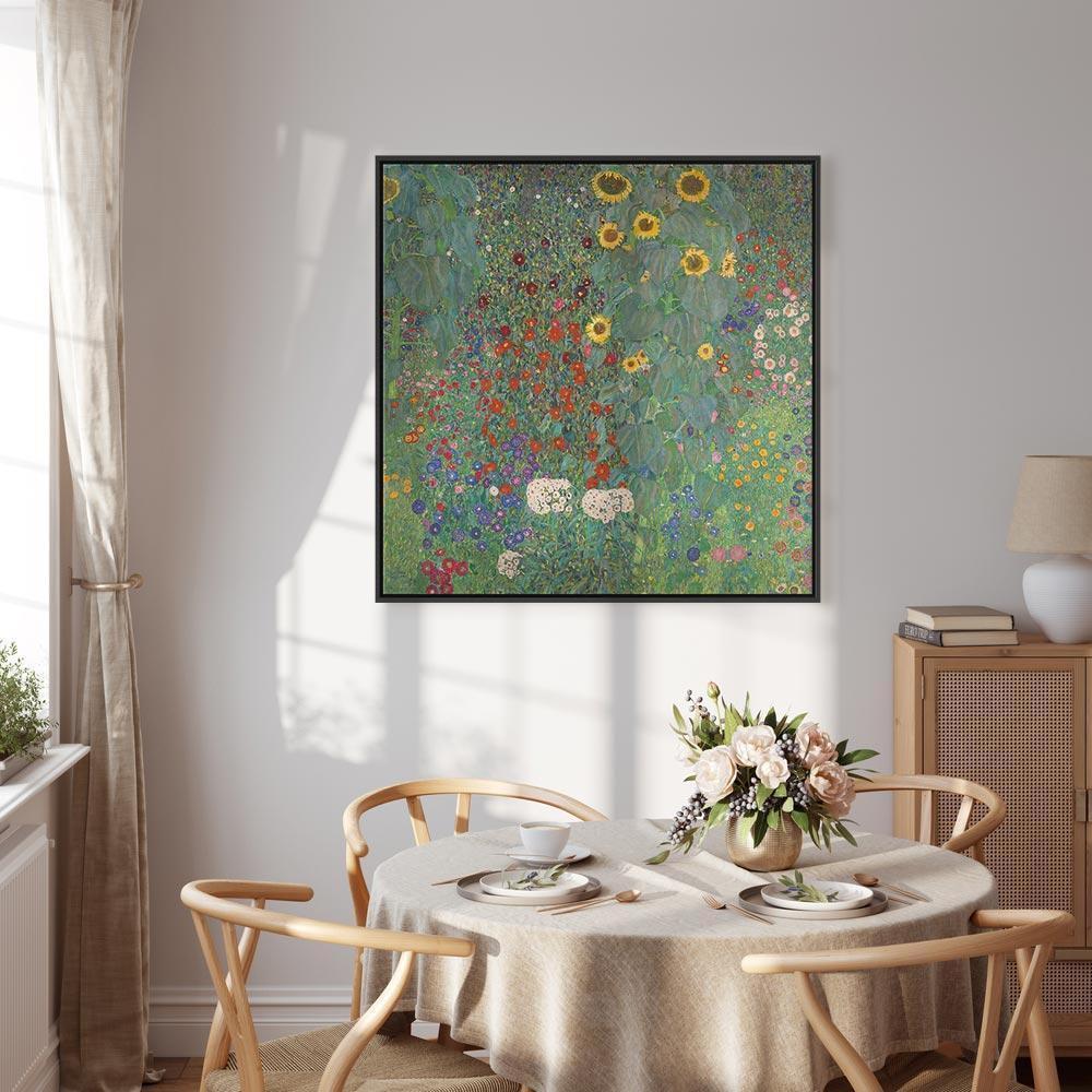 Leinwandbild - Gustav Klimt – Farm garden with sunflowers
