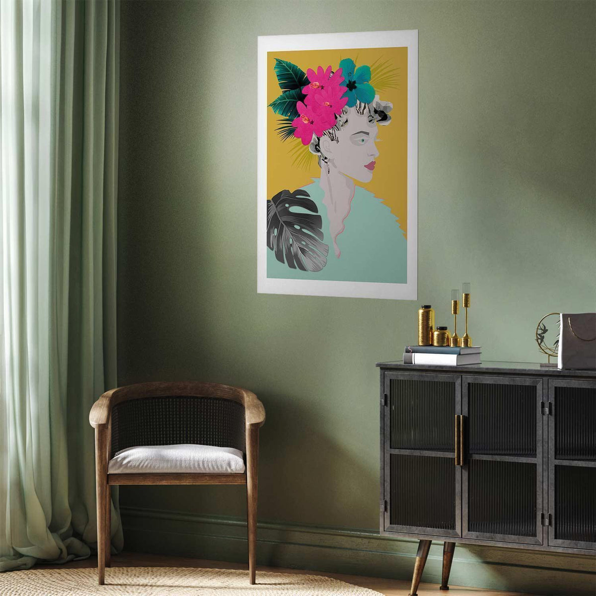 Poster - Flowers in the Hair
