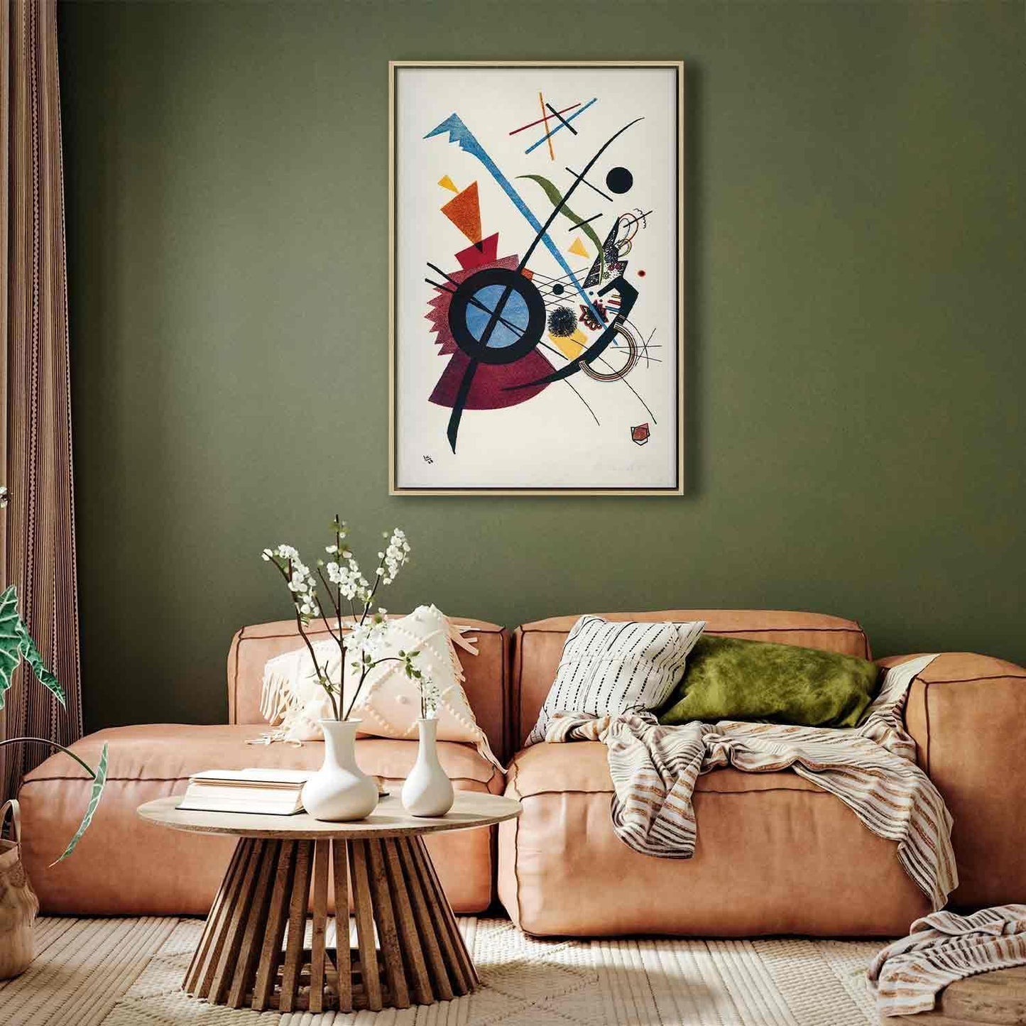 Leinwandbild - Primary Colors - Kandinsky’s Geometric Abstraction (Wassily Kandinsky) Artgeist