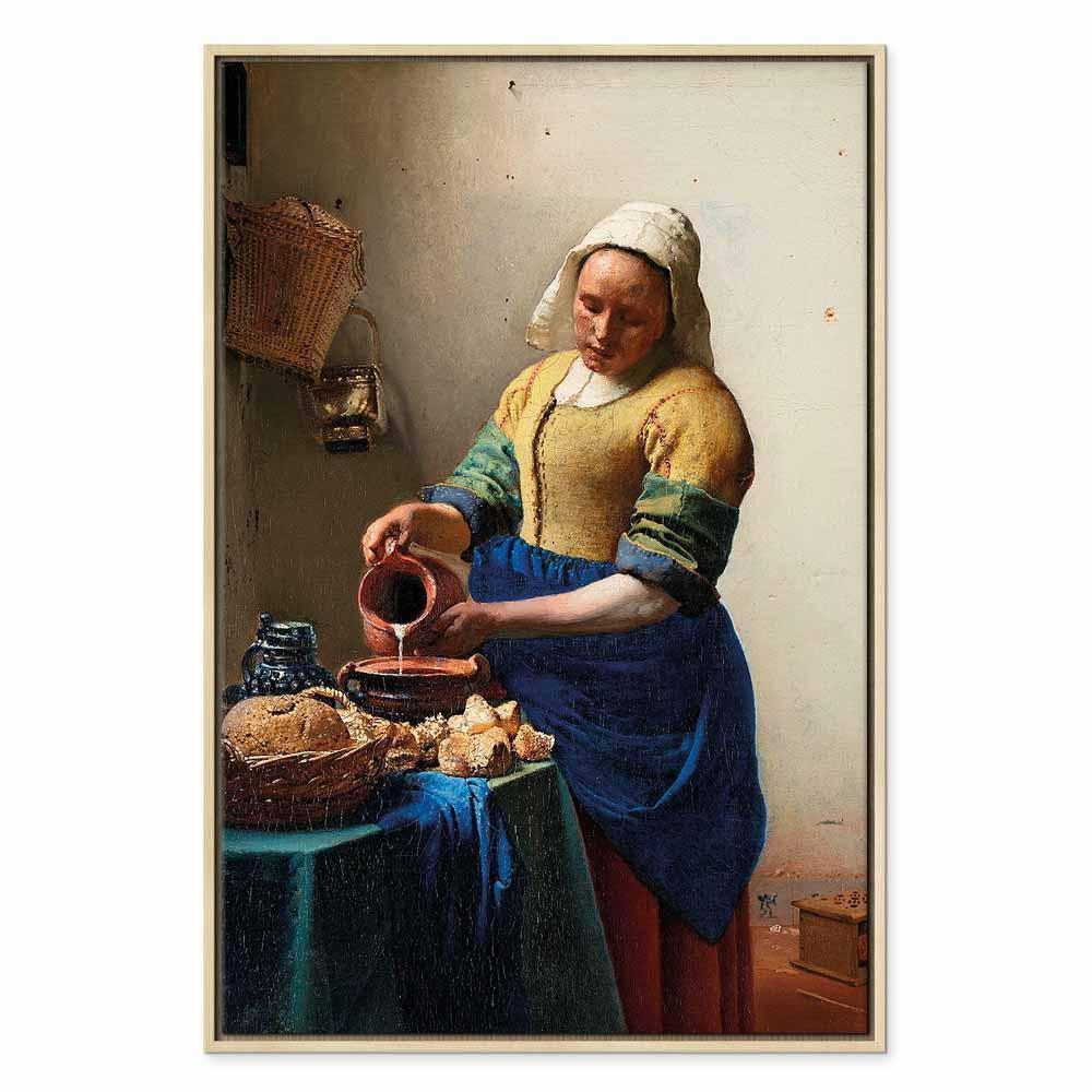 Leinwandbild - Jan Vermeer – The Milkmaid