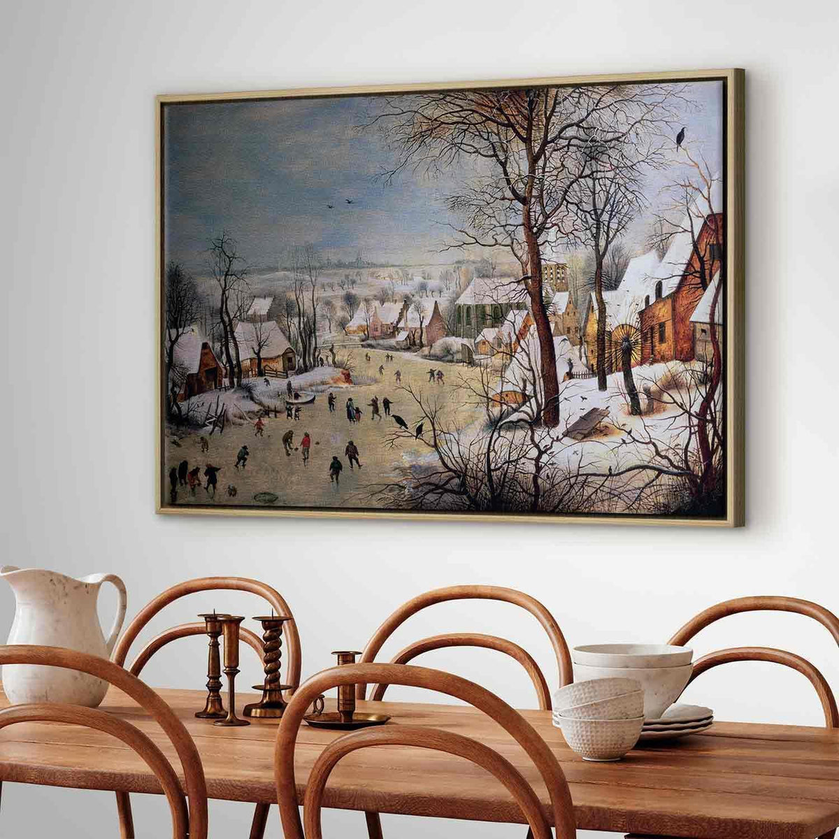 Leinwandbild - Pieter Bruegel the Elder – Winter Landscape with Birdtrap