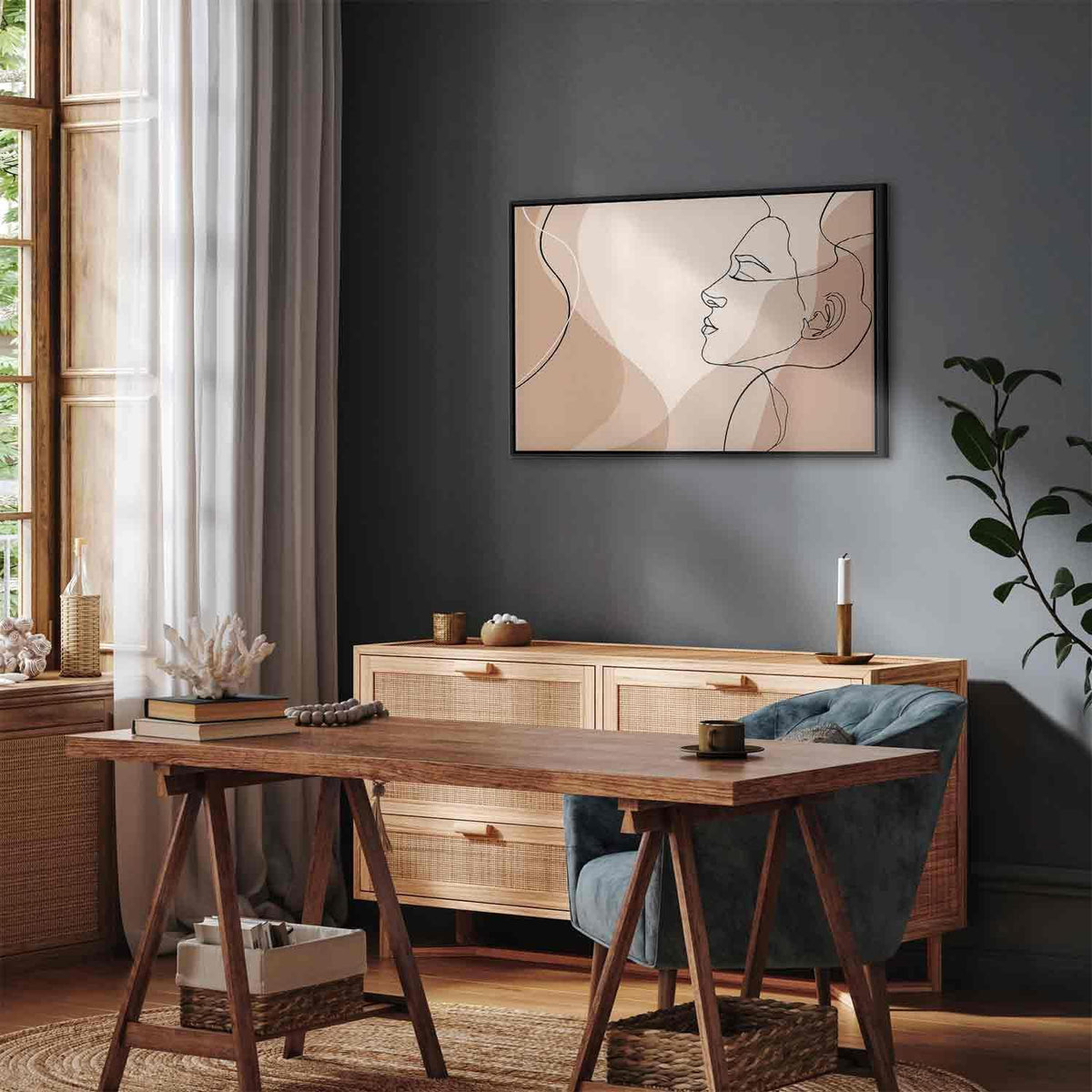Leinwandbild - Feminine line