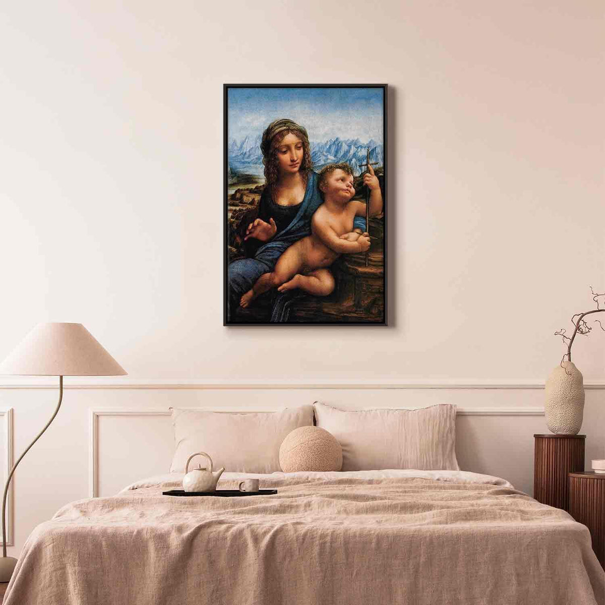 Leinwandbild - Leonardo da Vinci – Madonna With a Distaff