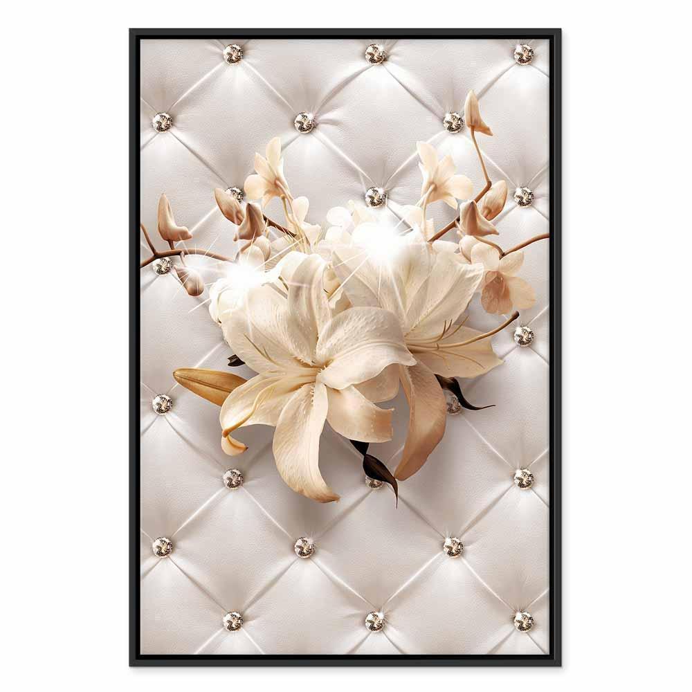 Leinwandbild - Diamond Lilies (1 Part) Vertical