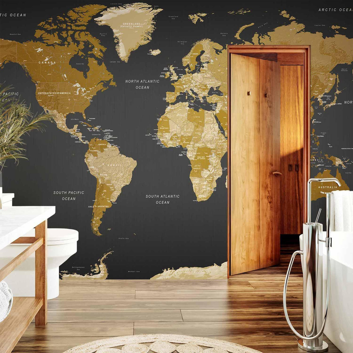 Fototapete - World Map: Modern Geography