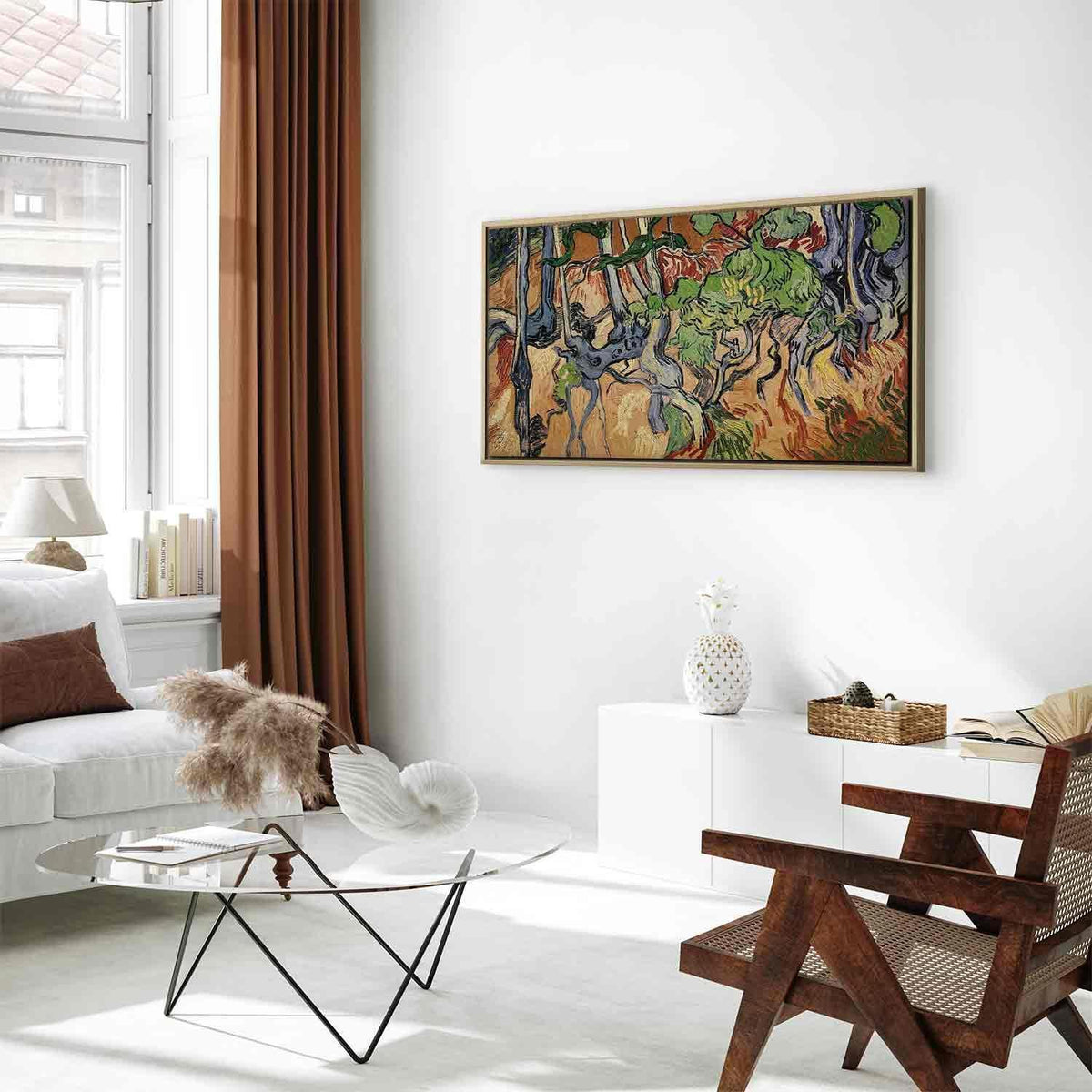 Leinwandbild - Vincent Van Gogh – Tree roots