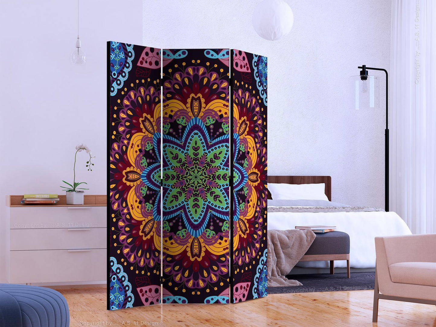 Paravent - Colourful Kaleidoscope Artgeist