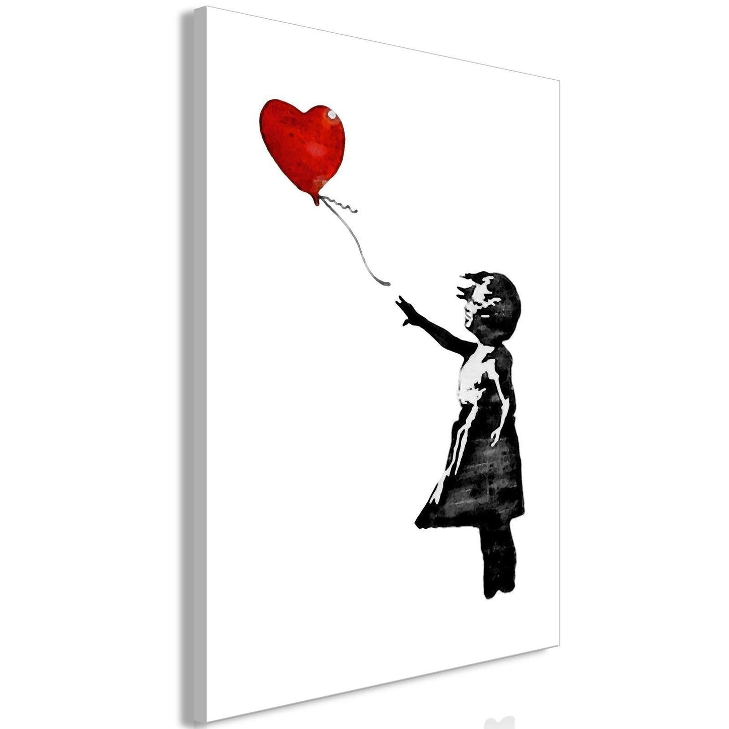 Leinwandbild - Banksy: Girl with Balloon (1 Part) Vertical Artgeist