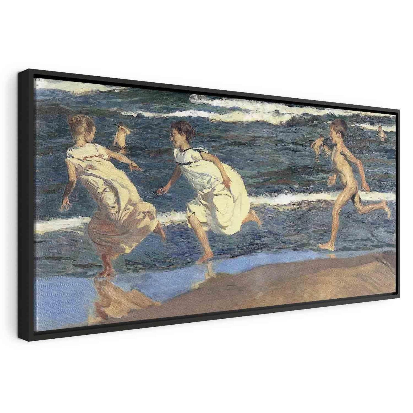 Leinwandbild - Running along the Beach (Joaquín Sorolla y Bastida) Artgeist
