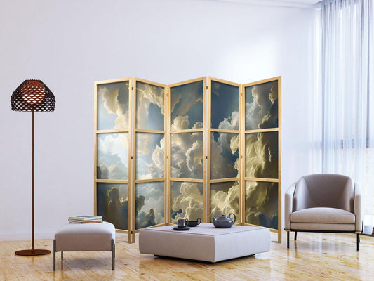 Japanischer Paravent - Sun and Shadows: A Theatrical Display of Nature High Above the Earth