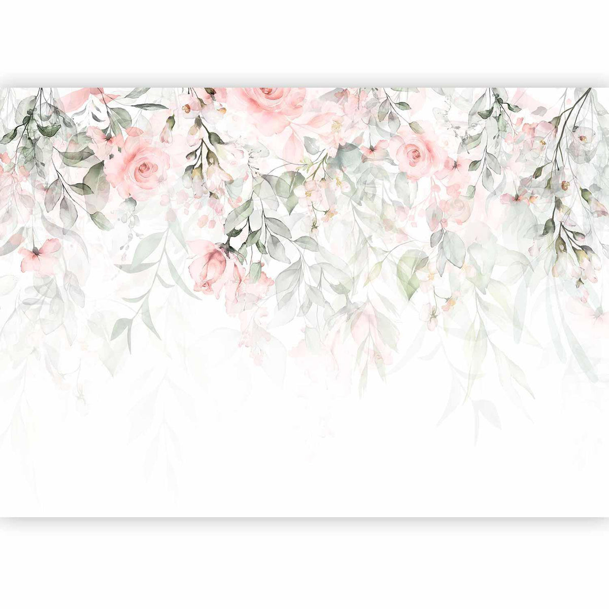 Fototapete - Waterfall of Roses - First Variant