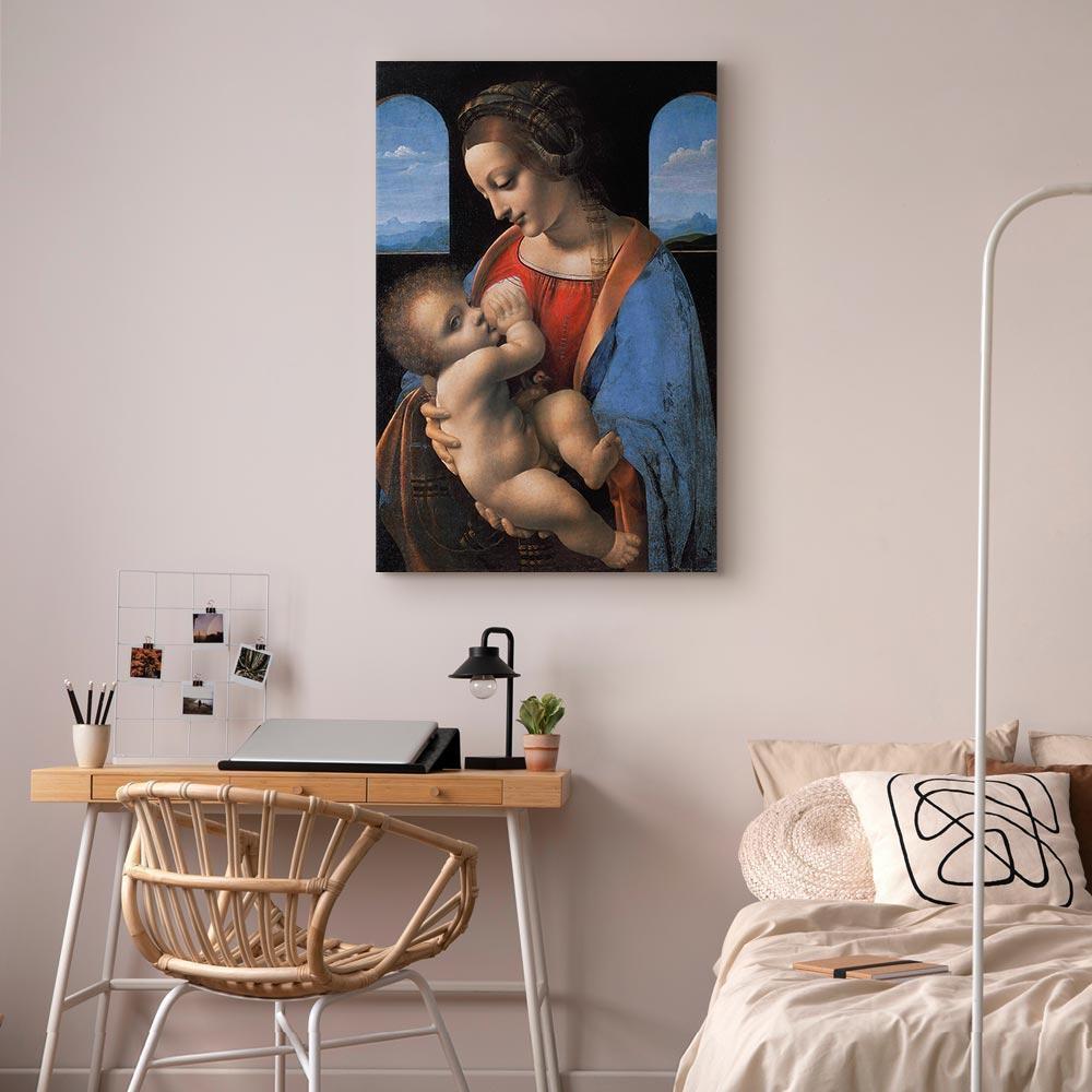 Leinwandbild - Leonardo da Vinci – Madonna Litta
