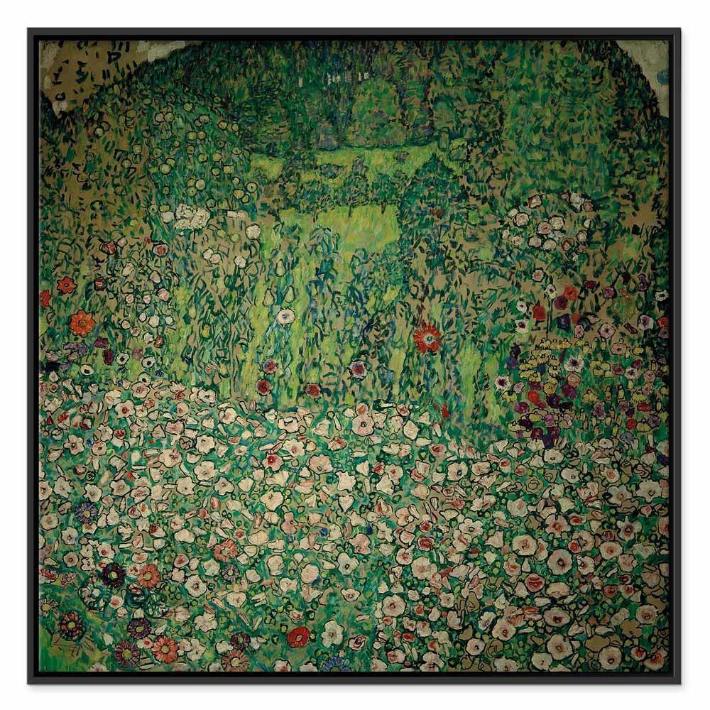 Leinwandbild - Gustav Klimt – Gartenlandschaft mit Bergkuppe