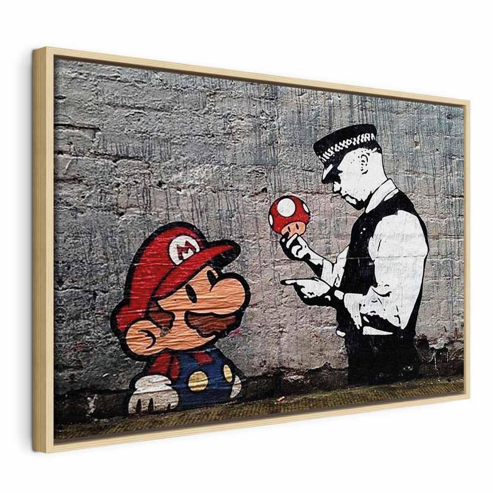 Leinwandbild - Mario and Cop by Banksy
