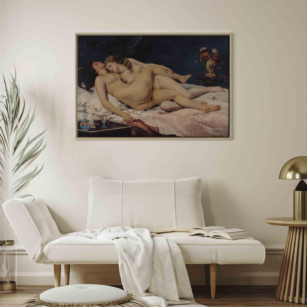 Leinwandbild - Gustave Courbet – Sleeping