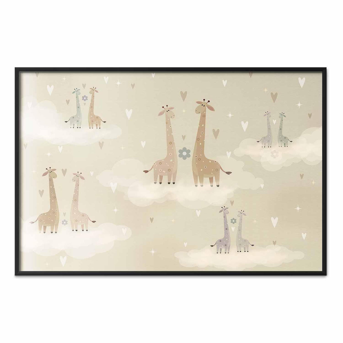 Poster - Loving Giraffes