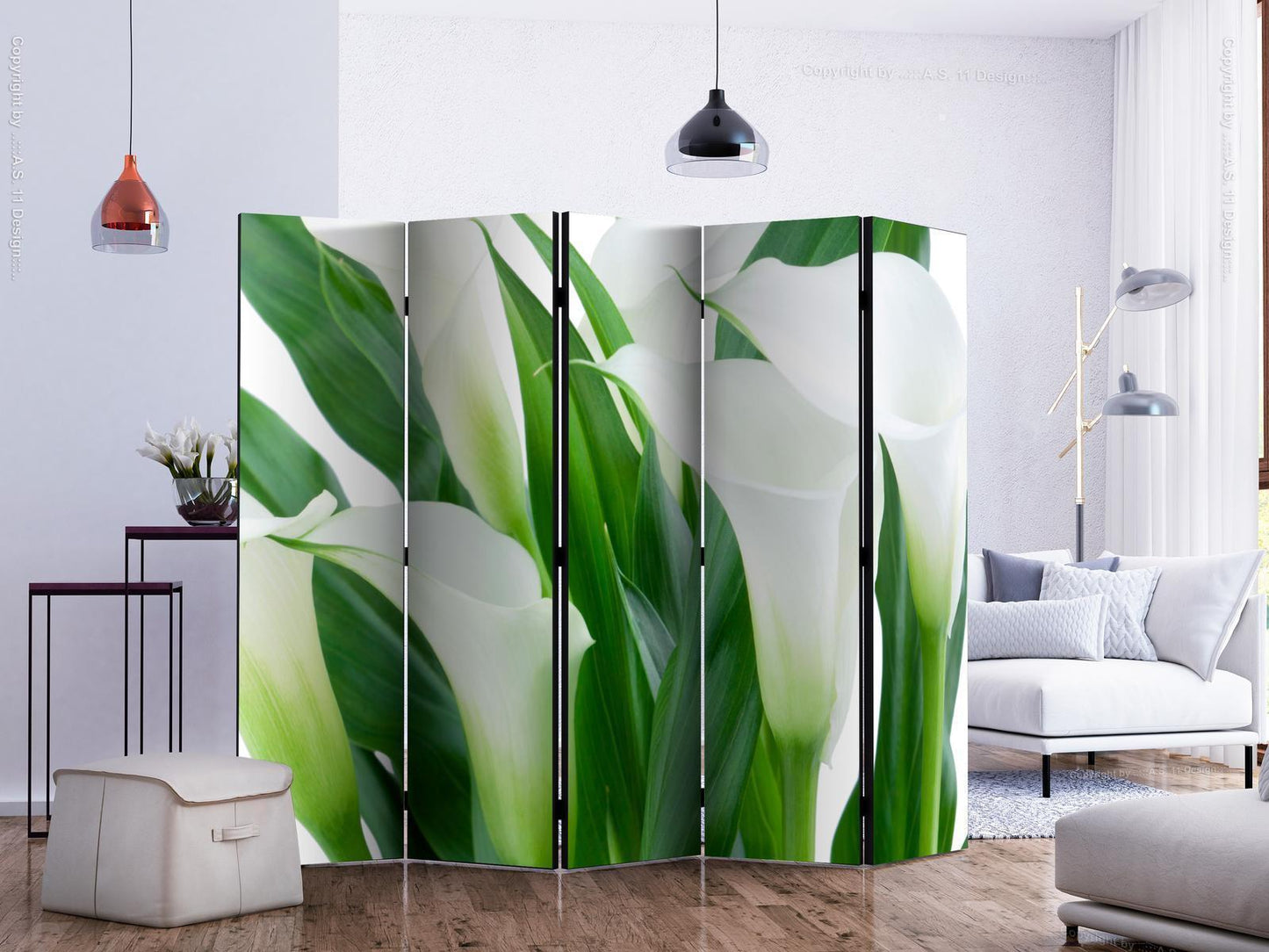 Paravent - bunch of flowers - callas II Artgeist