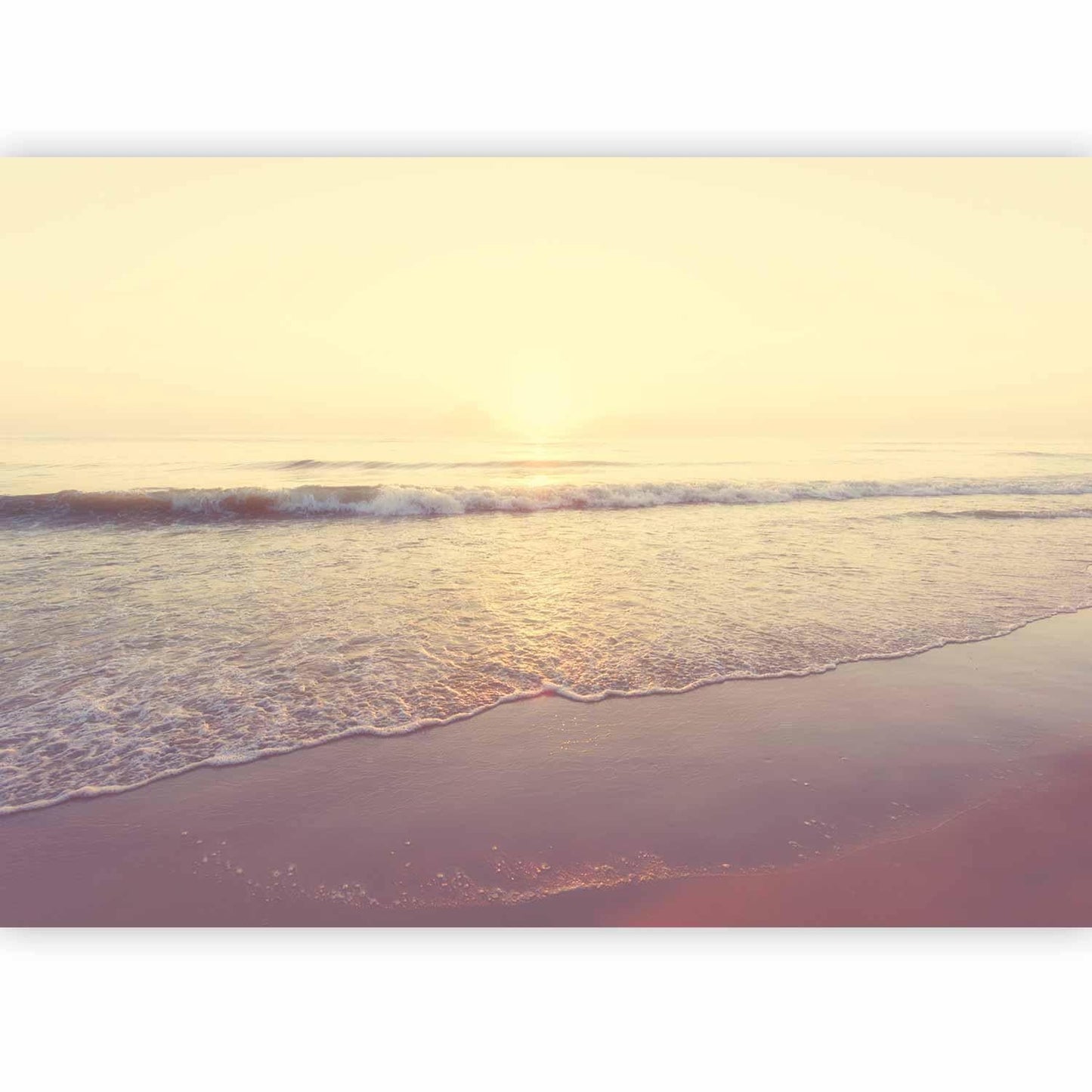 Strandfototapete im Morgenlicht – beruhigendes Motiv für Wohnzimmer oder Büro