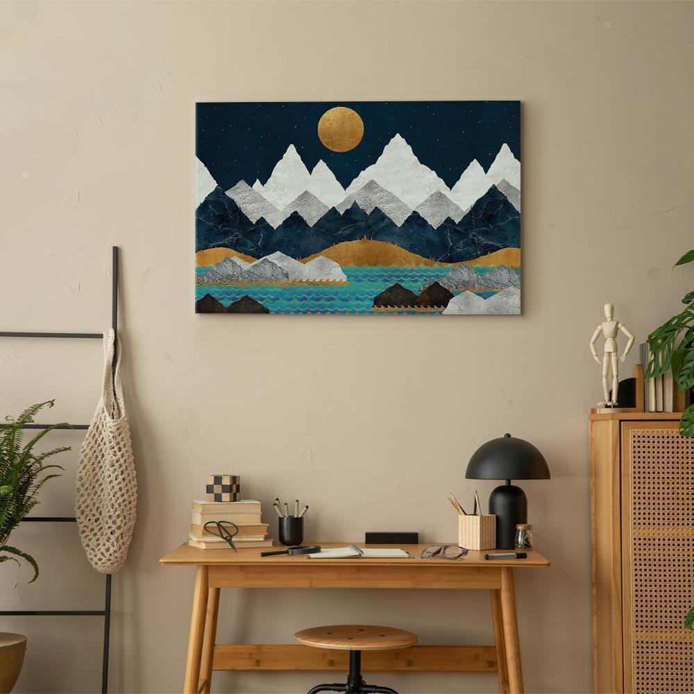 Leinwandbild - Night in the Mountains (1 Part) Wide