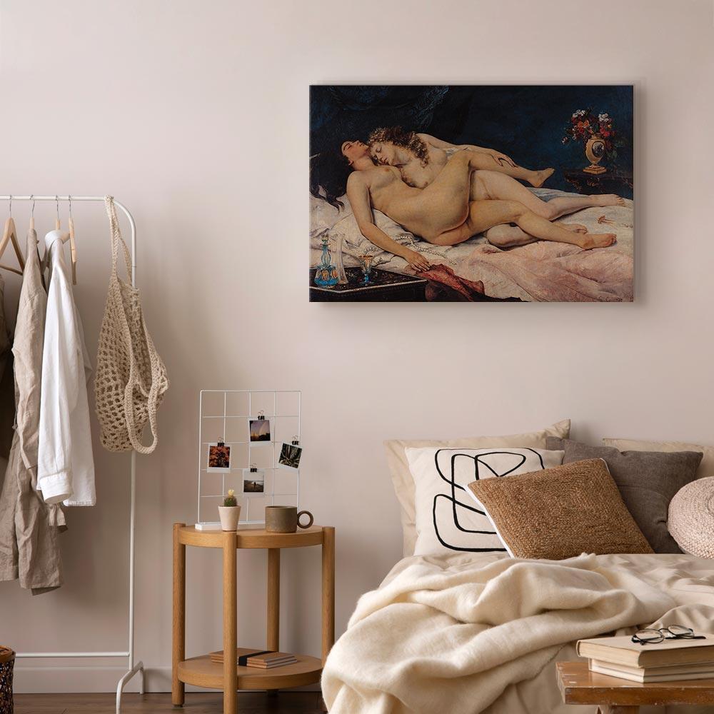Leinwandbild - Gustave Courbet – Sleeping