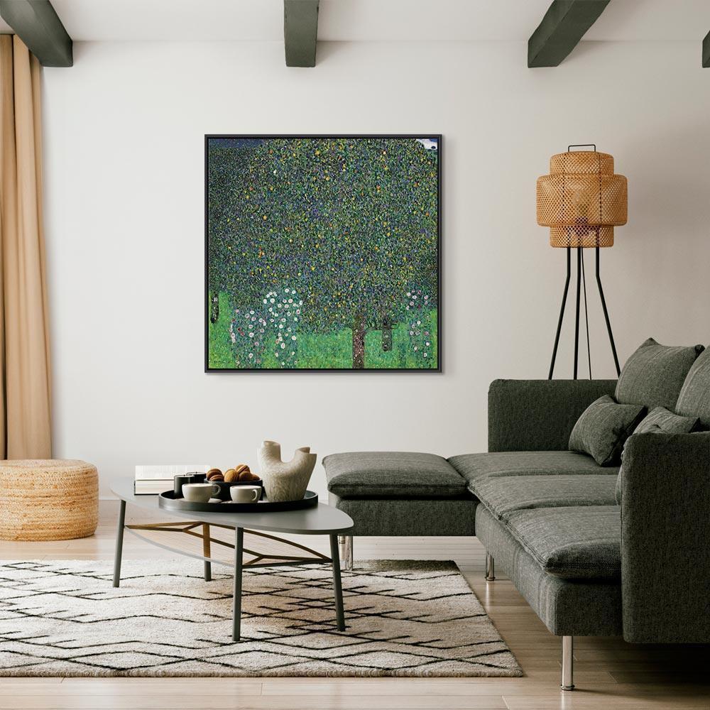 Leinwandbild - Gustav Klimt – Roses Among the Trees