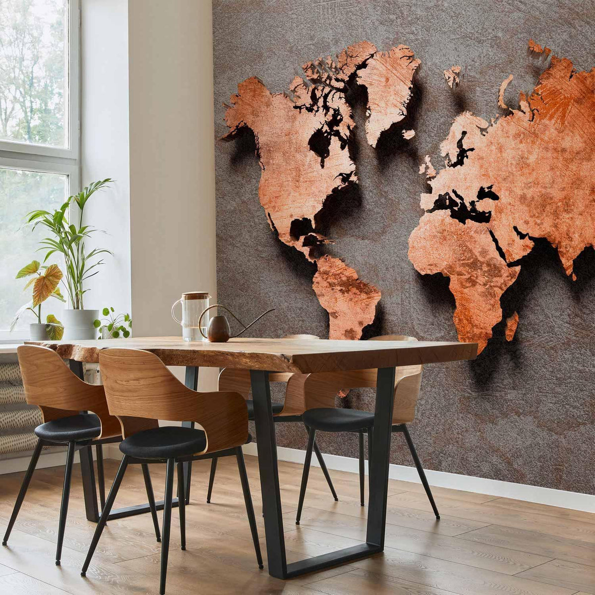 Fototapete - Copper Map