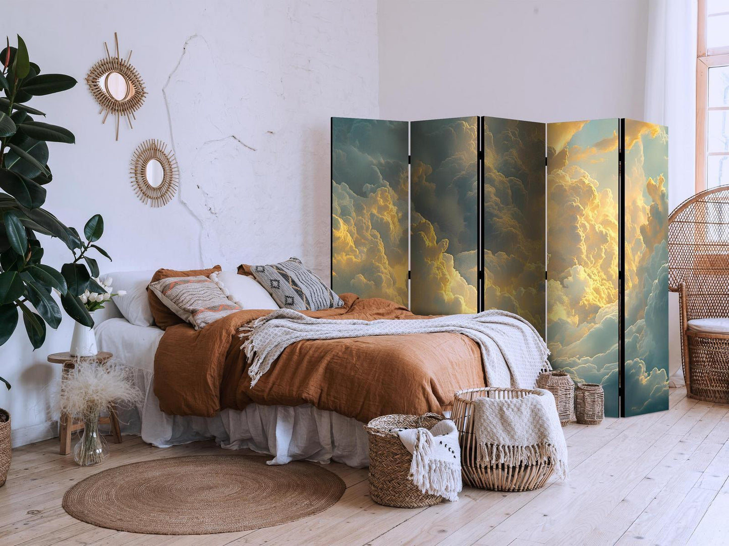 Paravent - The Last Breath of the Day: Clouds Illuminated by Evening Glow Artgeist