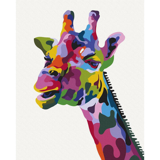Malen nach Zahlen - Colourful Giraffe