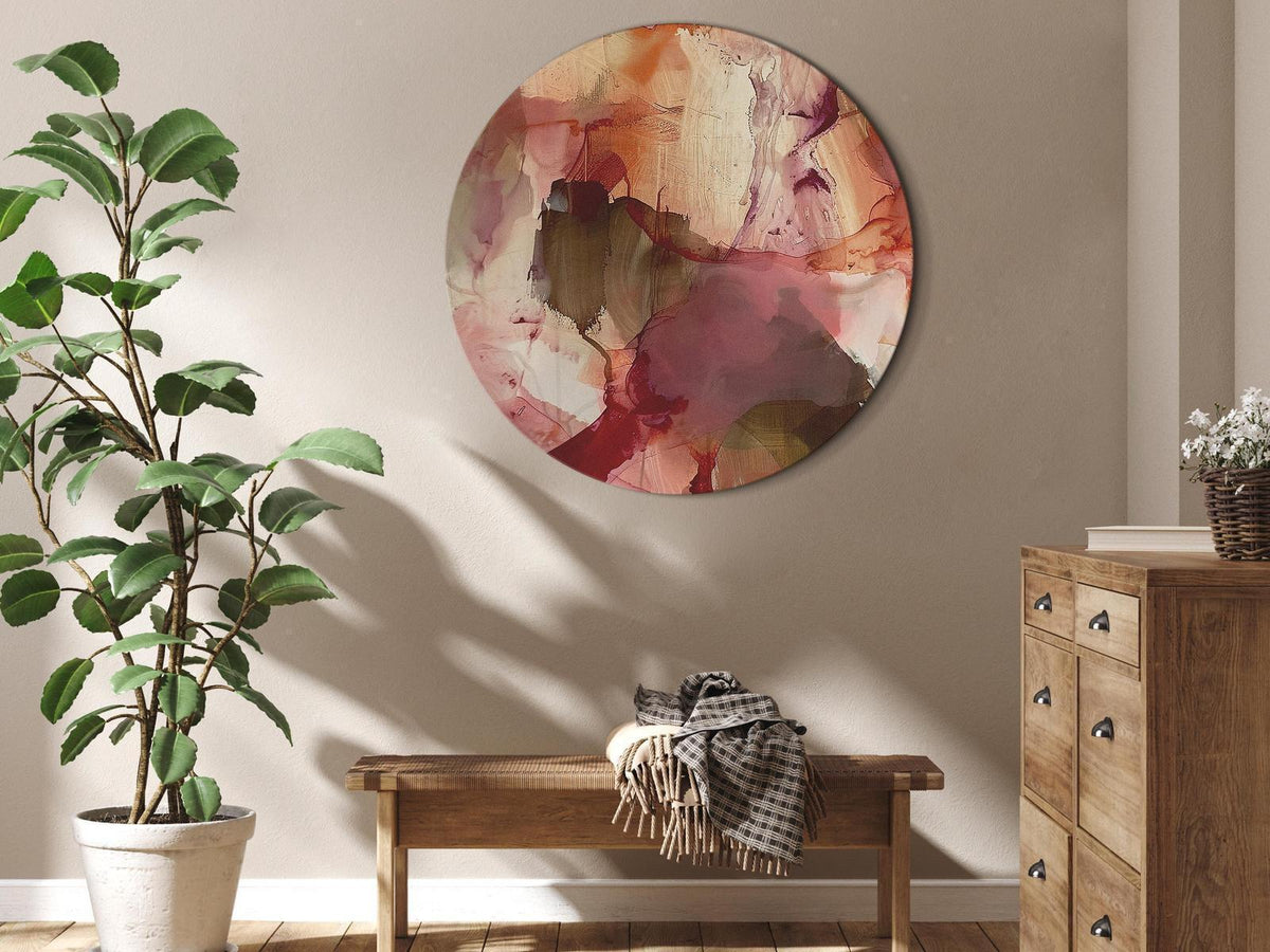 Rundes Bild - Spring composition – transparencies and forms in watercolor style
