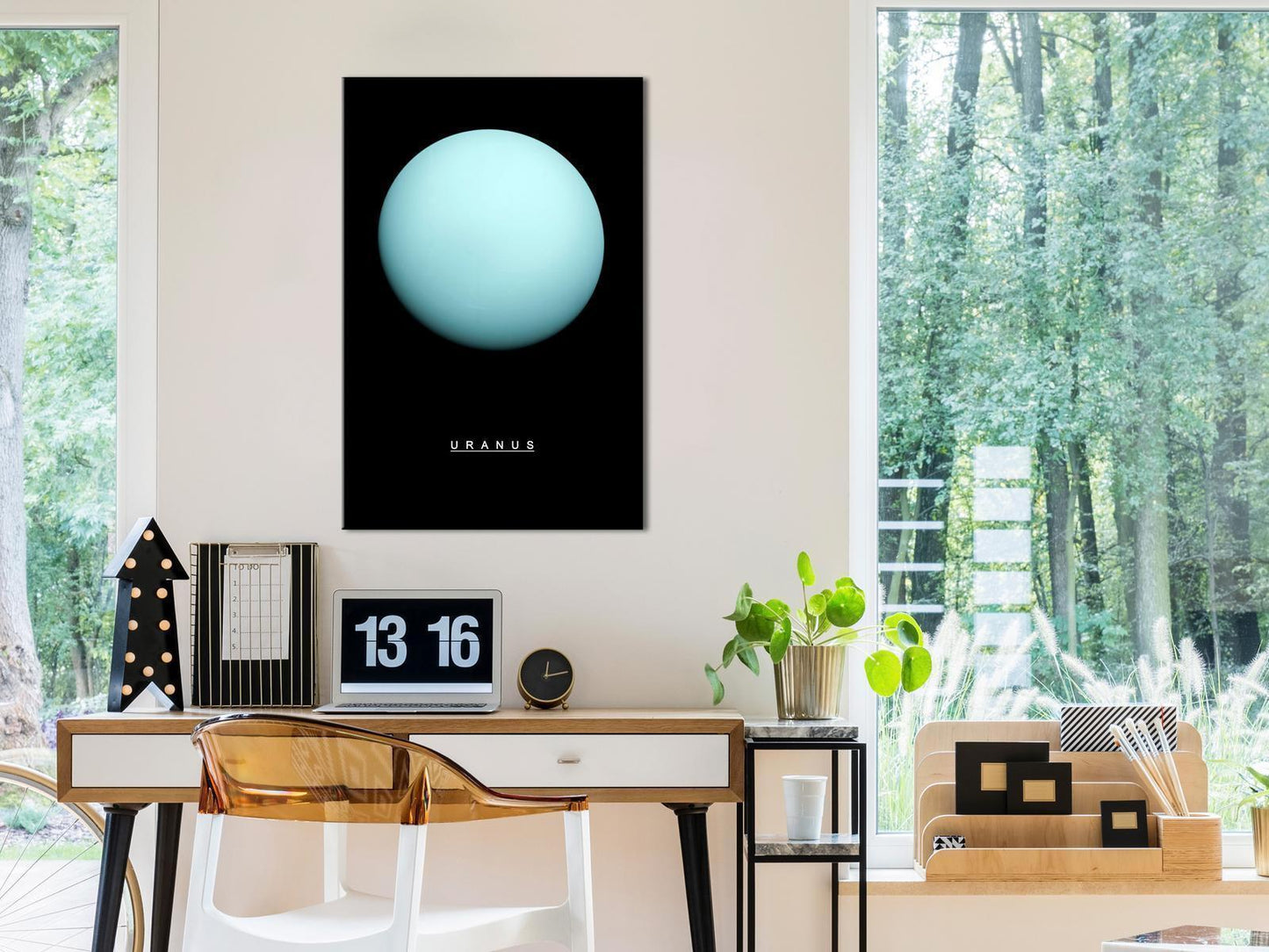 Wandbild Uranus – Abstrakte Planeten-Kunst auf Leinwand