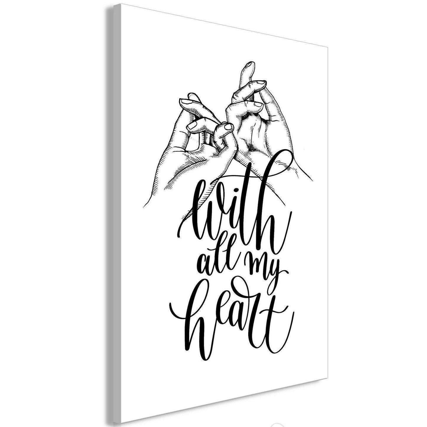 Leinwandbild - With All My Heart (1 Part) Vertical