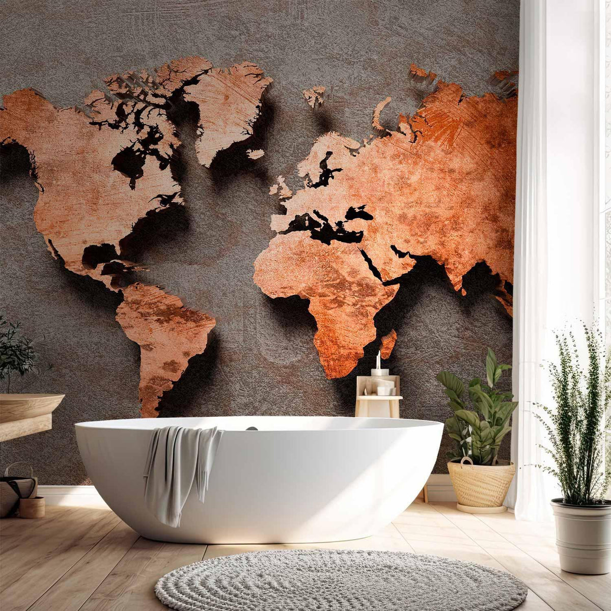 Fototapete - Copper Map
